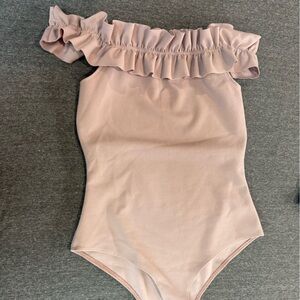 Charlotte Russe Blush Ruffled Swimsuit